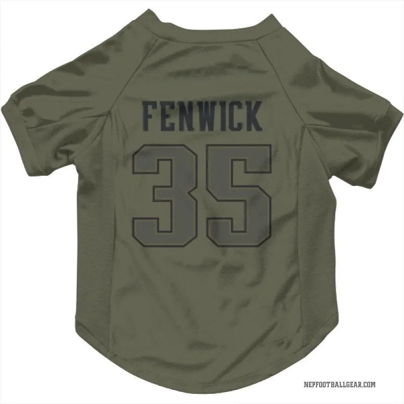 Deshaun Fenwick Olive New England Patriots Cat & Dog Pet Jersey