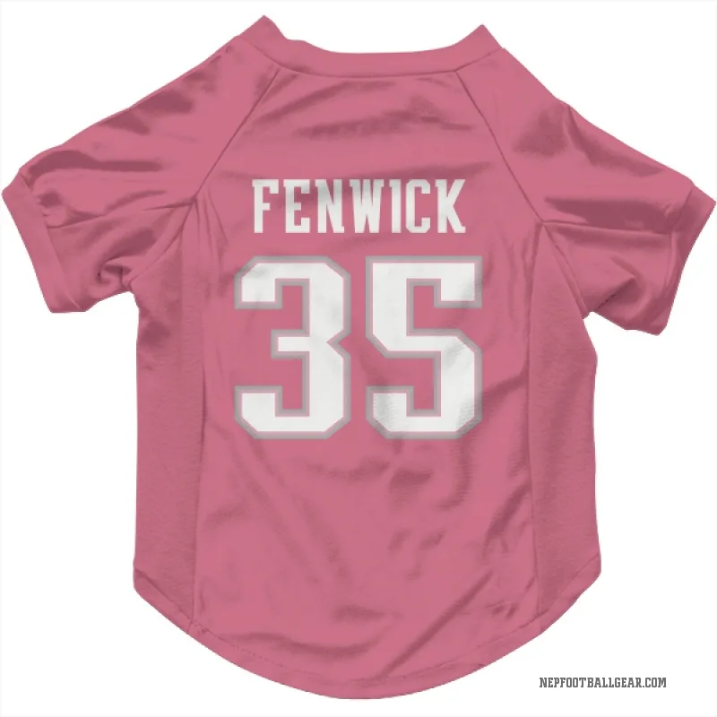 Deshaun Fenwick Pink New England Patriots Cat & Dog Pet Jersey