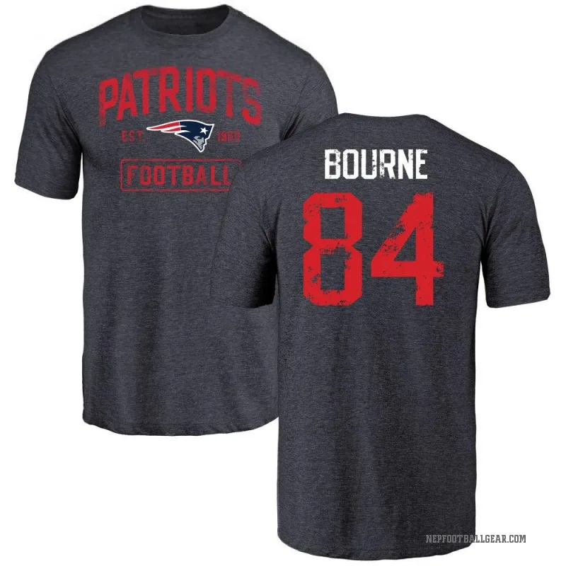 Kendrick Bourne Men's Navy New England Patriots Distressed T-Shirt