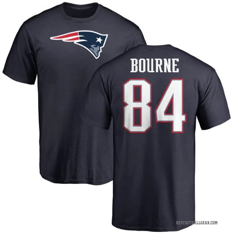 Kendrick Bourne Men's Navy New England Patriots Logo T-Shirt -