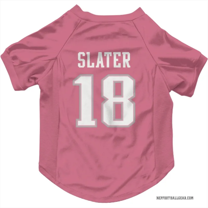 Matthew Slater Pink New England Patriots Cat & Dog Pet Jersey